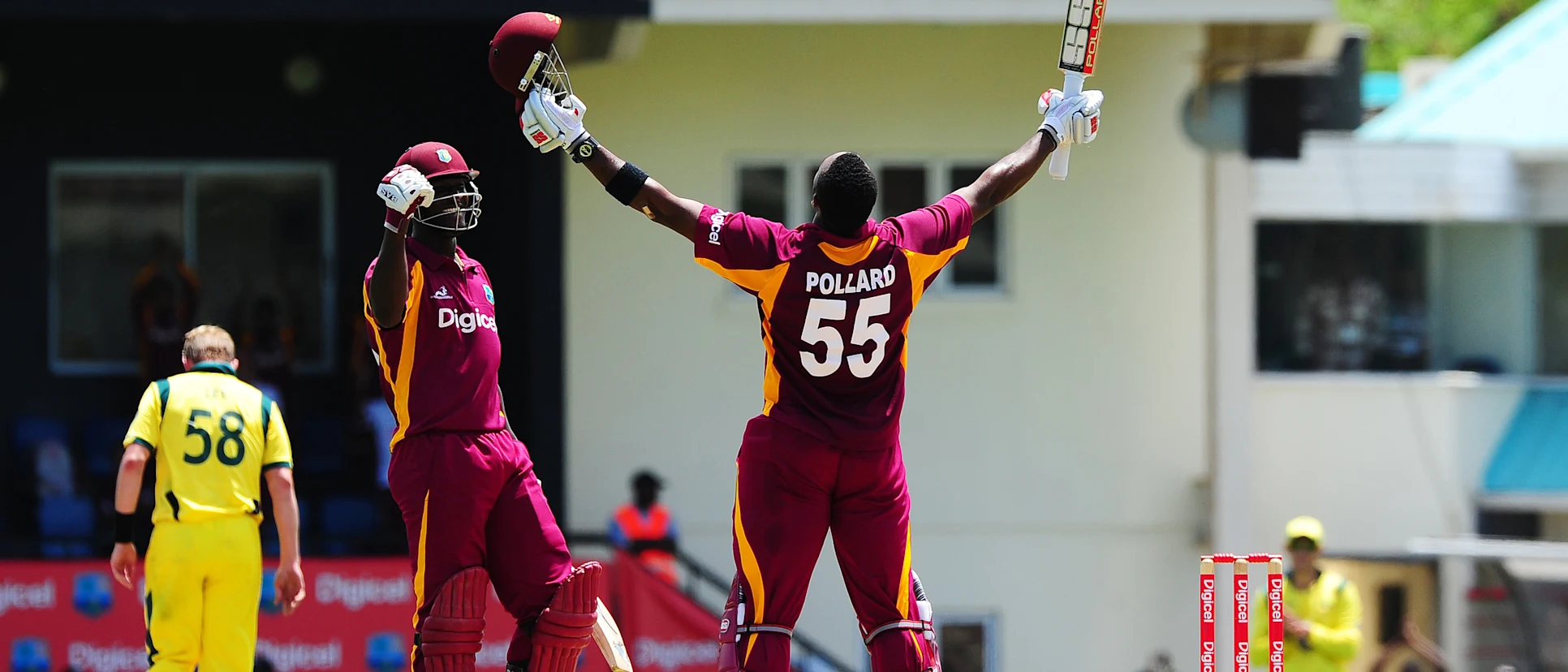 Pollard scores a brilliant century against Australia
