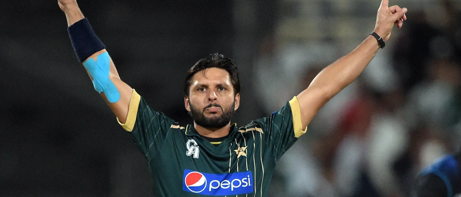 Logo of Shahid Afridi retired from international cricket last year