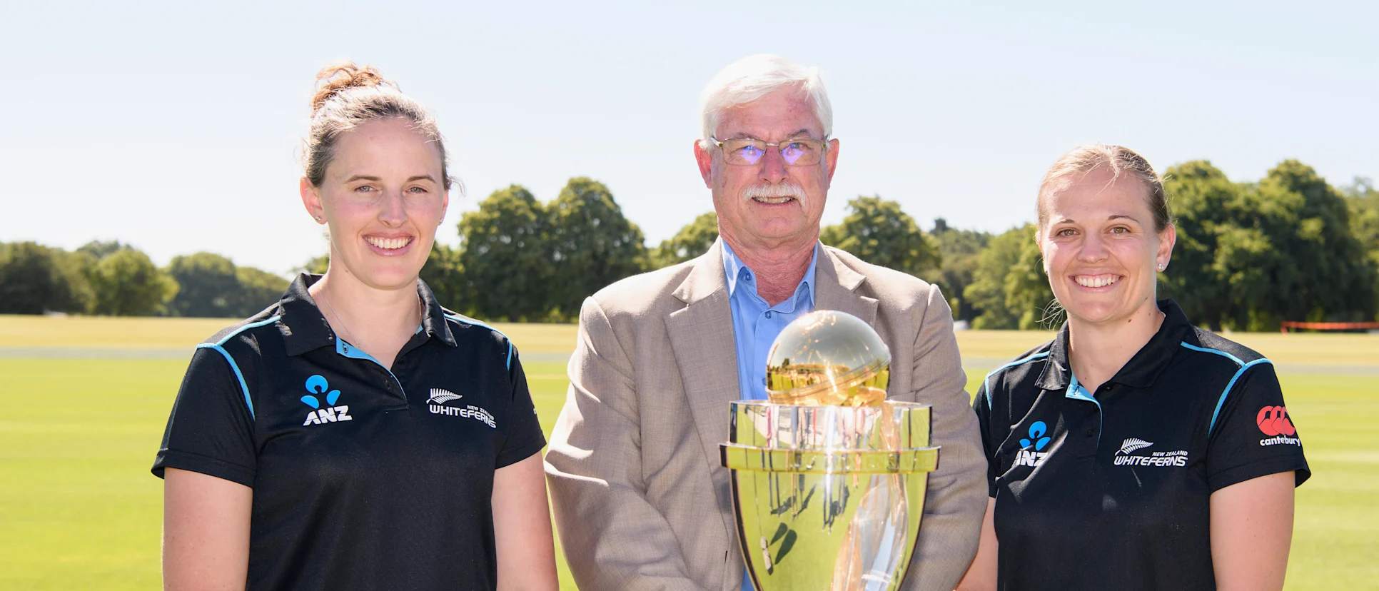 Logo of Amy Satterthwaite and Lea Tahuhu with Sir Richard Hadlee