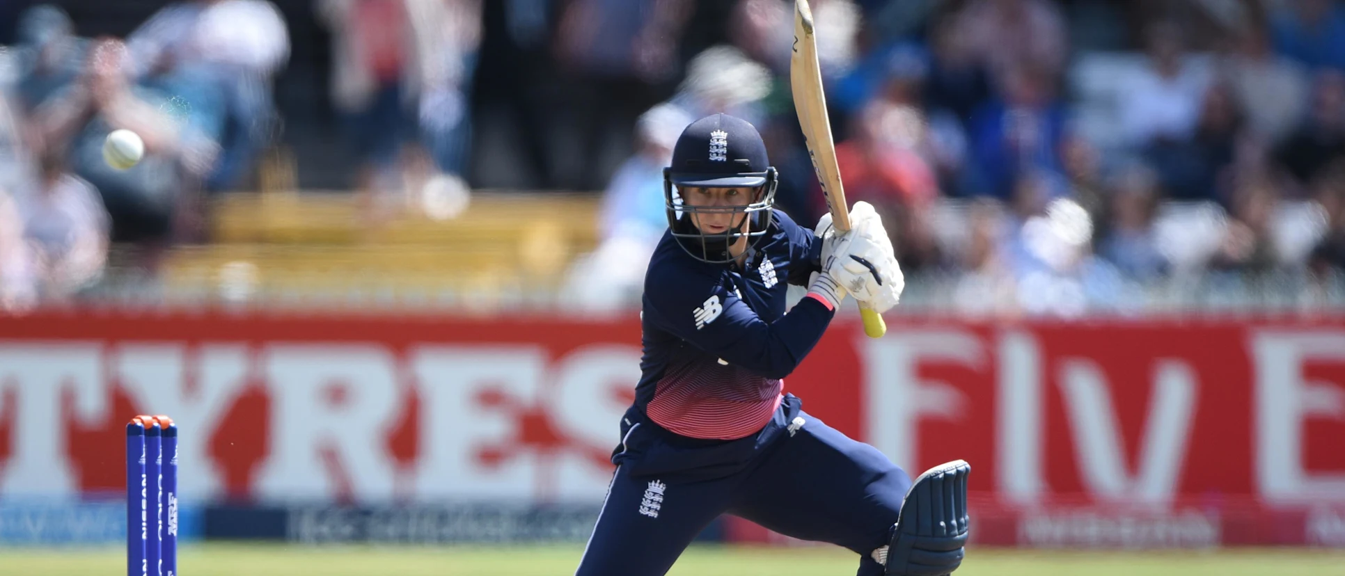 Logo of Tammy Beaumont held England together after the three early wickets.