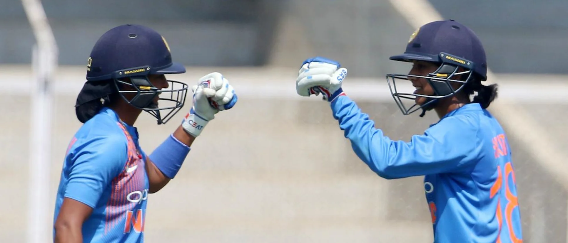 Logo of Smriti Mandhana (right) and Harmanpreet Kaur (left) will be leading the two teams in the Women's T20 Challenge Match