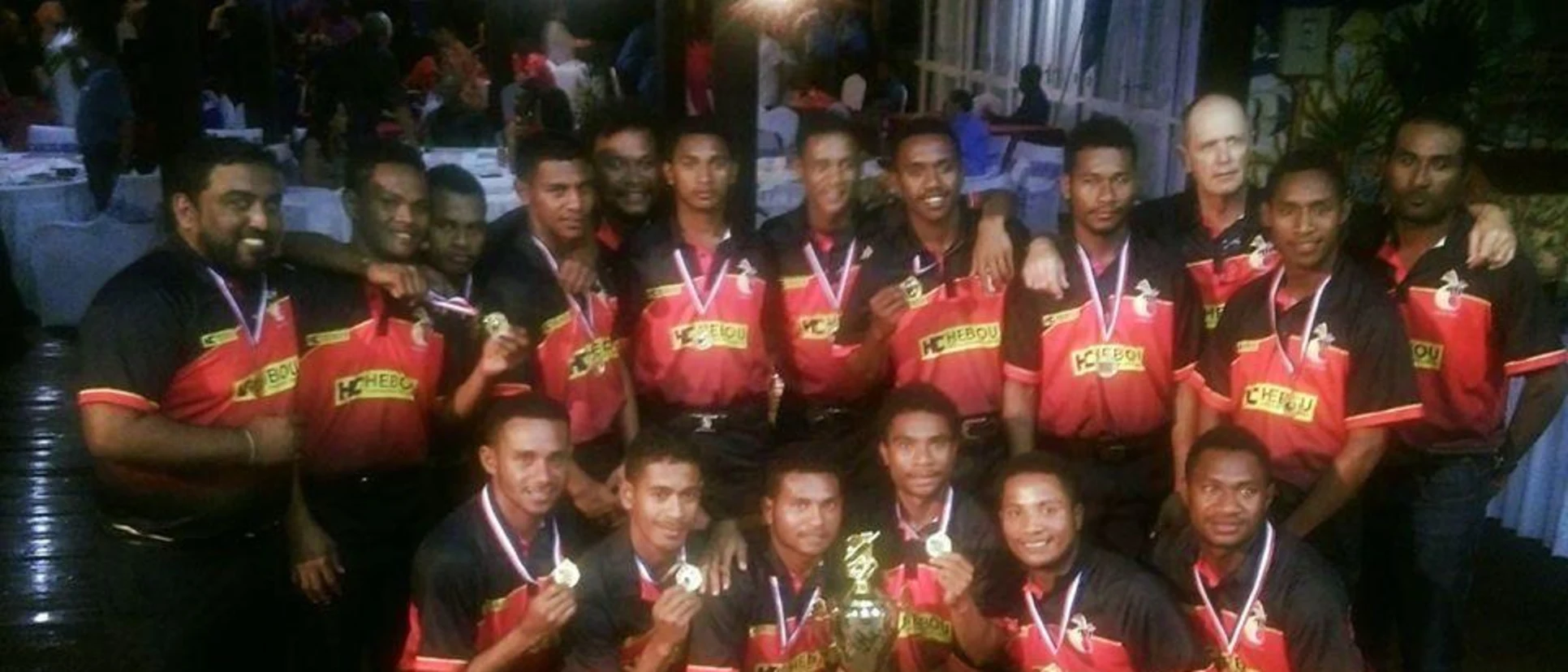 Logo of U19 Cricket World Cup Qualifiers PNG at the closing function