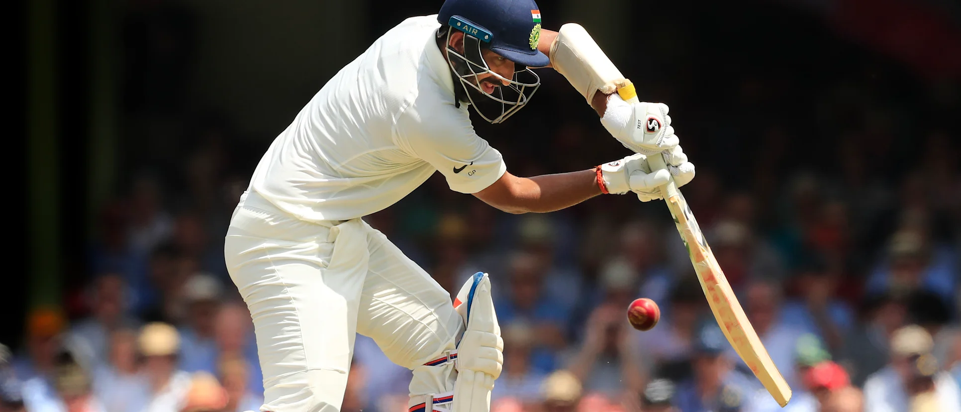 Logo of Pujara scored 81 and shared a 169-run stand with Rohit for the second wicket