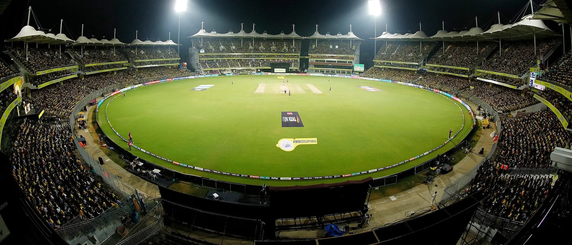 Logo of MA_Chidambaram_Stadium_In_the_Night_during_a_CSK_Game