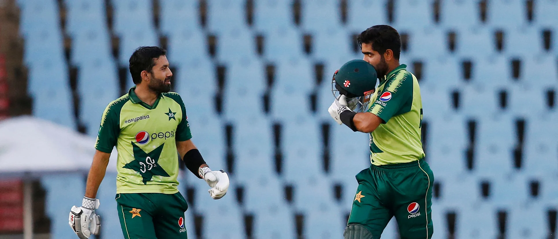 Logo of Pak v SA, third T20I, Babar and Rizwan