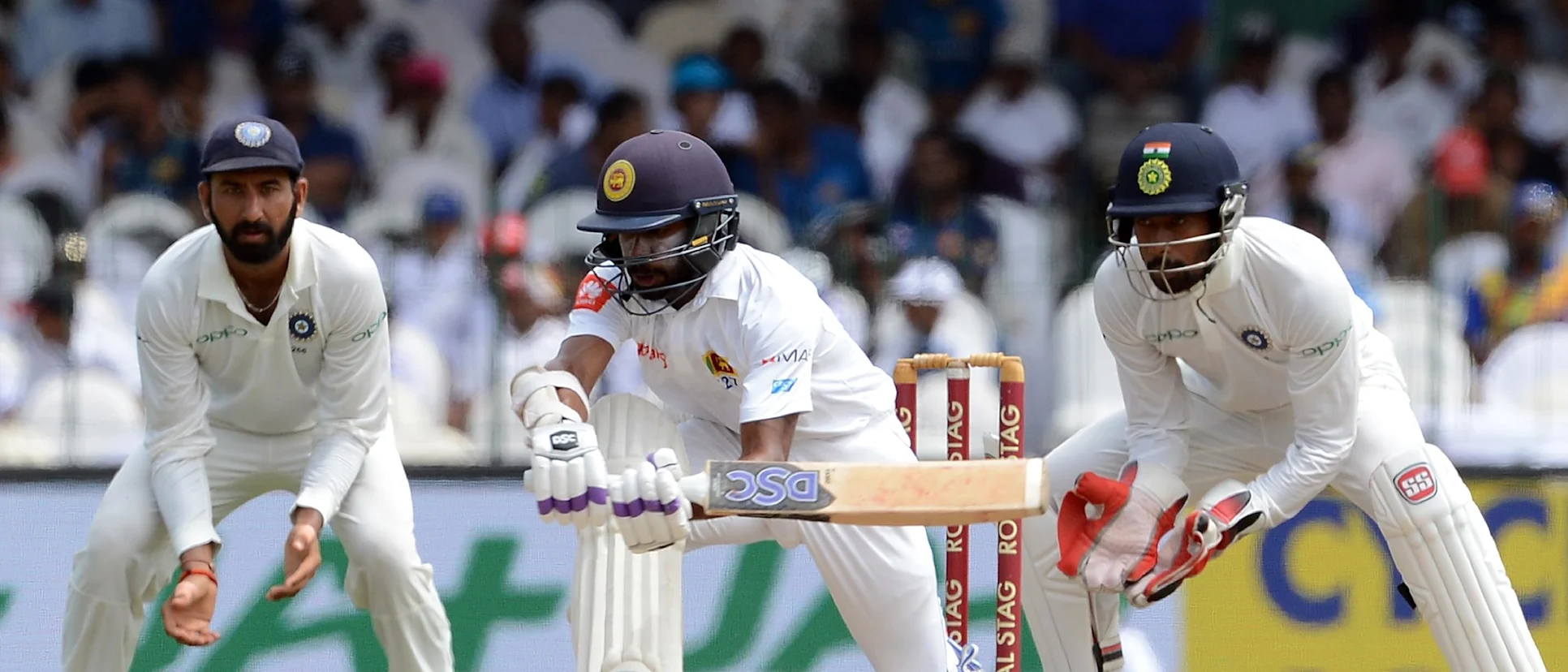 Logo of Niroshan Dickwella tried to put up a resistance with a defiant 51, but the effort was not successful with the others falling early