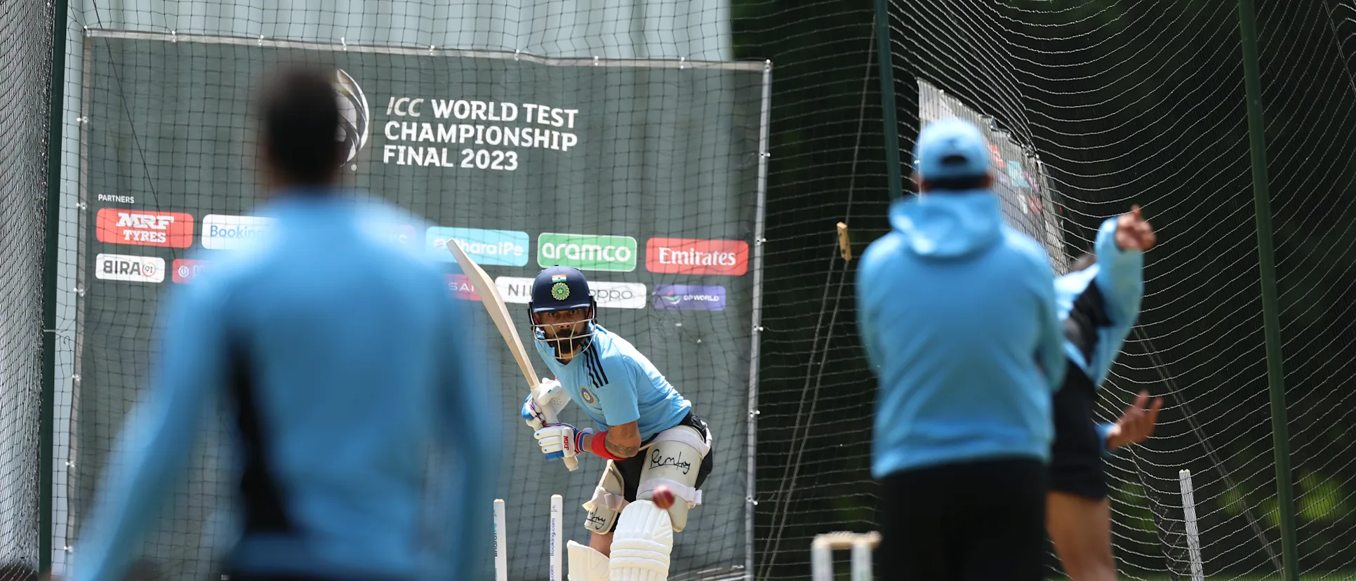 Logo of Indian team training ahead of the World Test Championship final against Australia