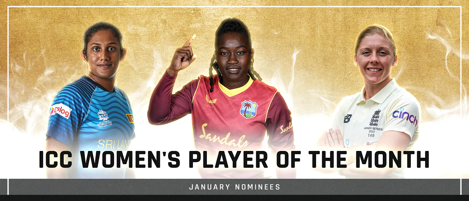 Logo of ICC Player of the Month – Women's Nominees – January 2022