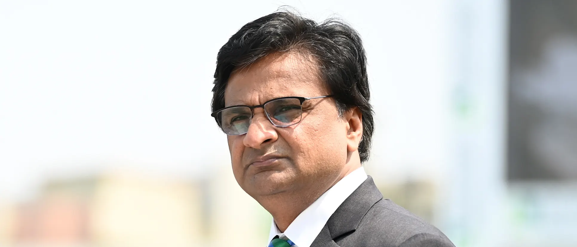 Logo of Match referee Javagal Srinath during the 2nd One Day International between Bangladesh and England at Sher-e-Bangla National Cricket Stadium on March 03, 2023 in Mirpur, Bangladesh.