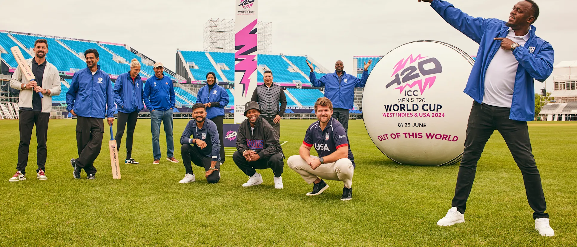 Logo of Usain Bolt and US sport stars NCIS unveiling