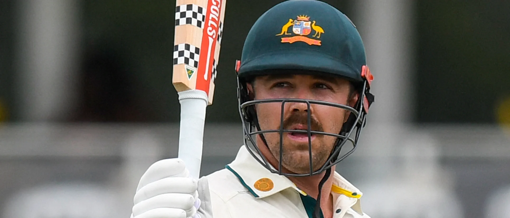Travis Head in action against West Indies