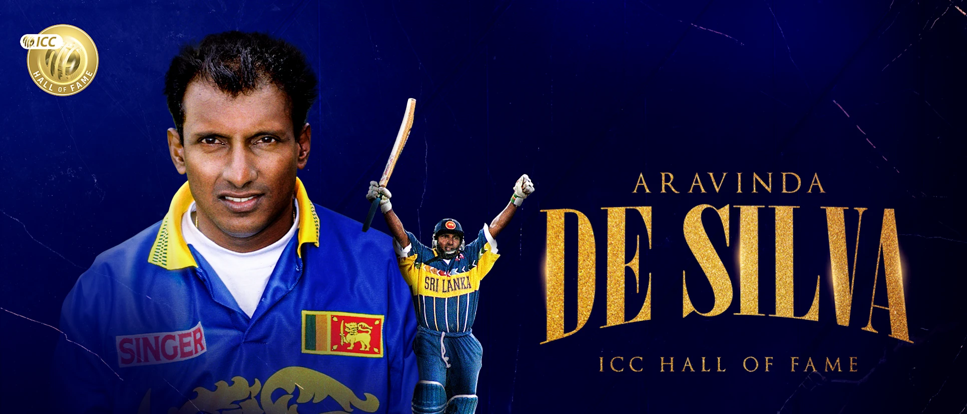 Logo of Aravinda de Silva inducted into ICC Hall of Fame