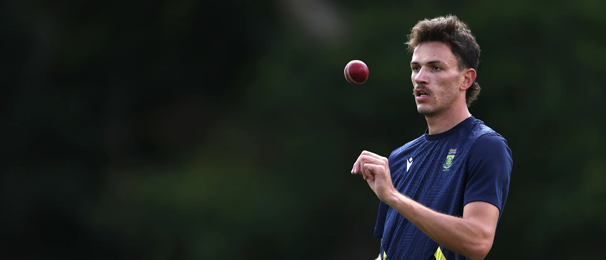 Logo of Marco Jansen in training ahead of the World Test Championship Final against Australia
