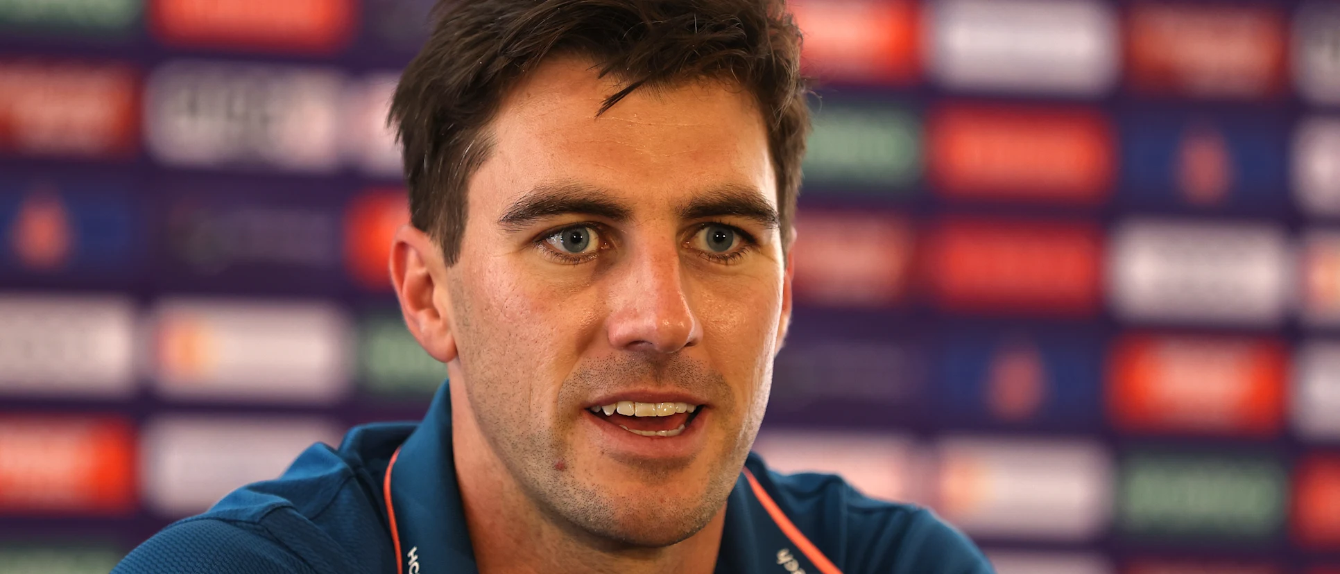 Logo of Pat Cummins, Captain of Australia talks to media