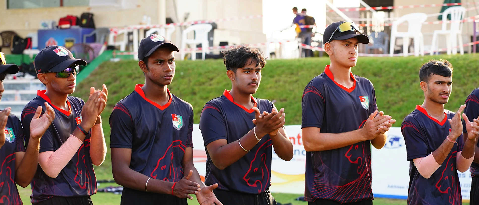 Logo of Singapore and Malaysia lit up the second day’s action in the ICC Under-19 Men’s Cricket World Cup Asia Qualifier