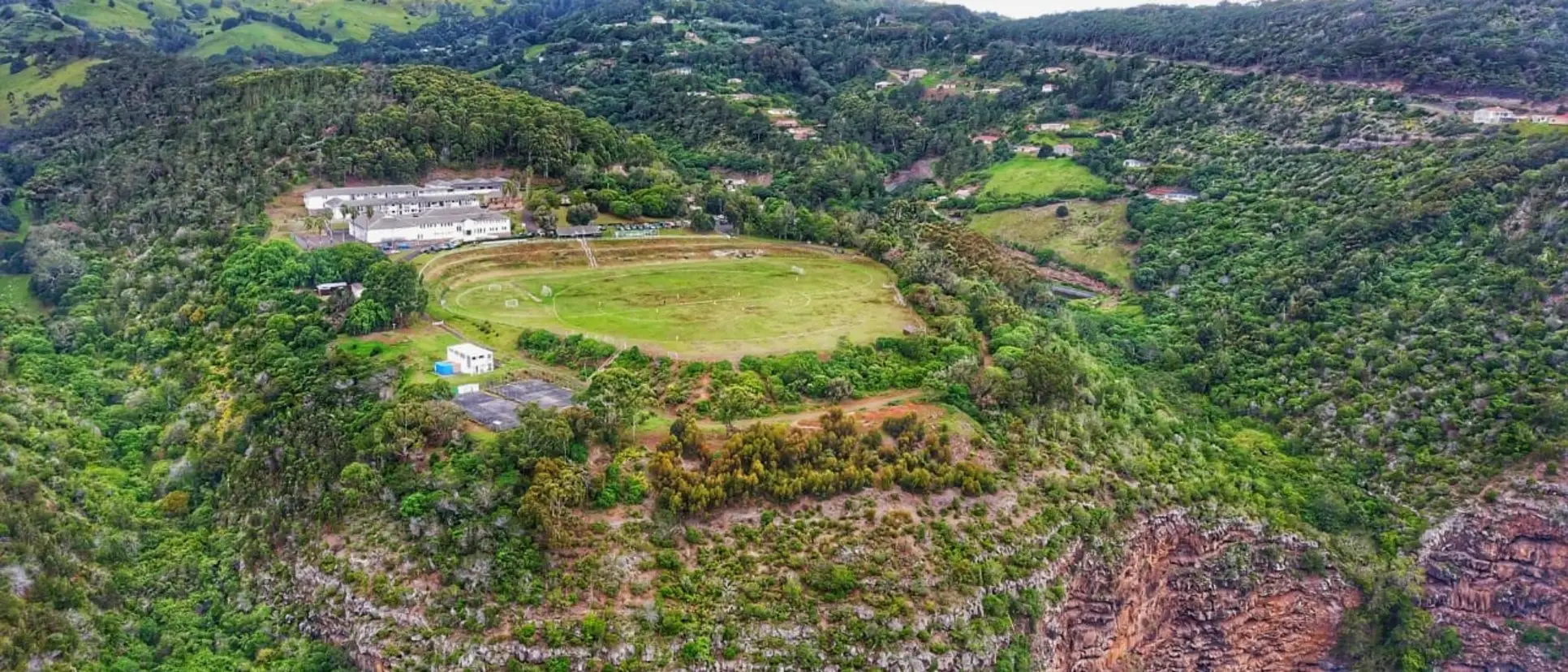 Logo of Amid the hilly terrain in St Helena, there are few areas flat enough to have a cricket ground