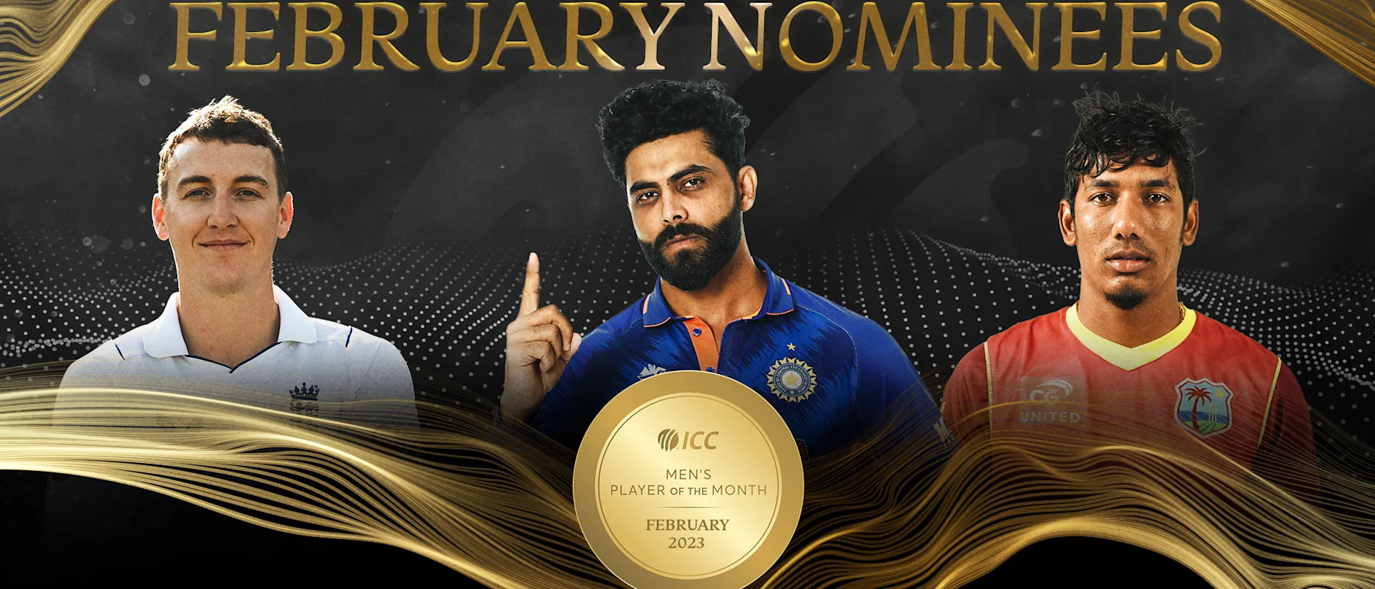 Logo of Nominees for ICC Men's Player of the Month for February 2023 revealed