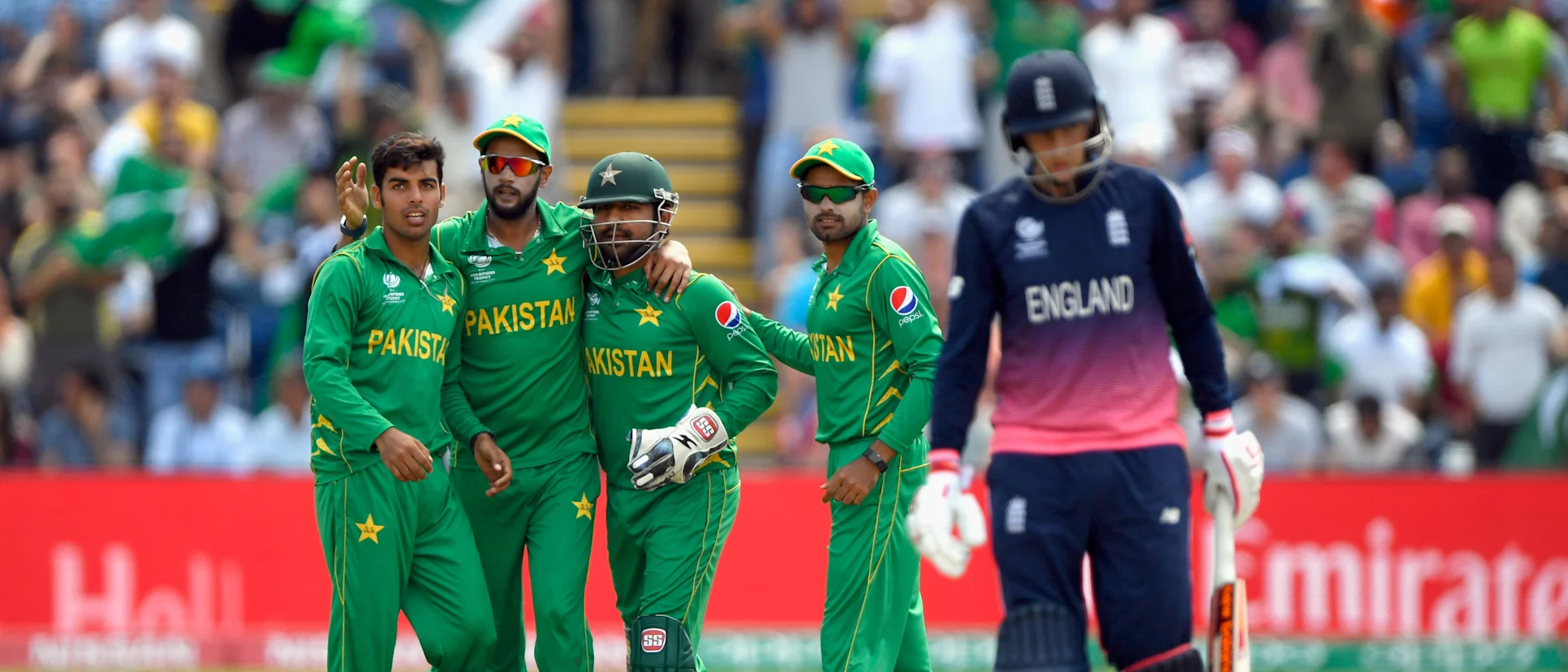 Shadab Khan then got amidst the wickets picking up the key scalp of Joe Root, for 46 that left England struggling at 128 for 3.