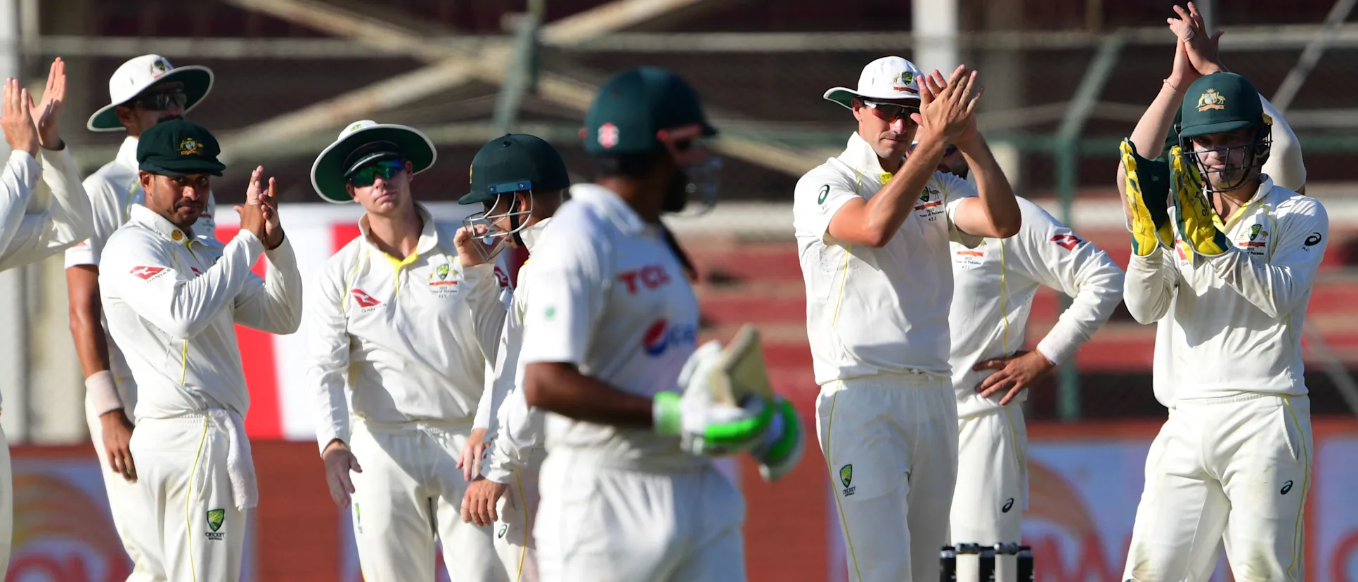 Logo of Babar Azam walks off