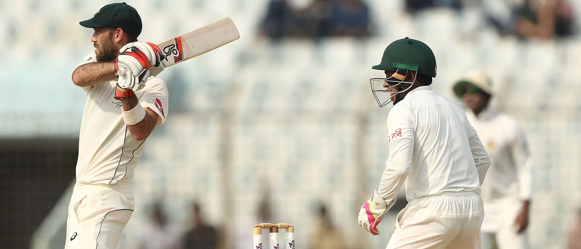 Logo of Maxwell in action during his most recent Test appearance against Bangladesh in 2017 // Getty Images