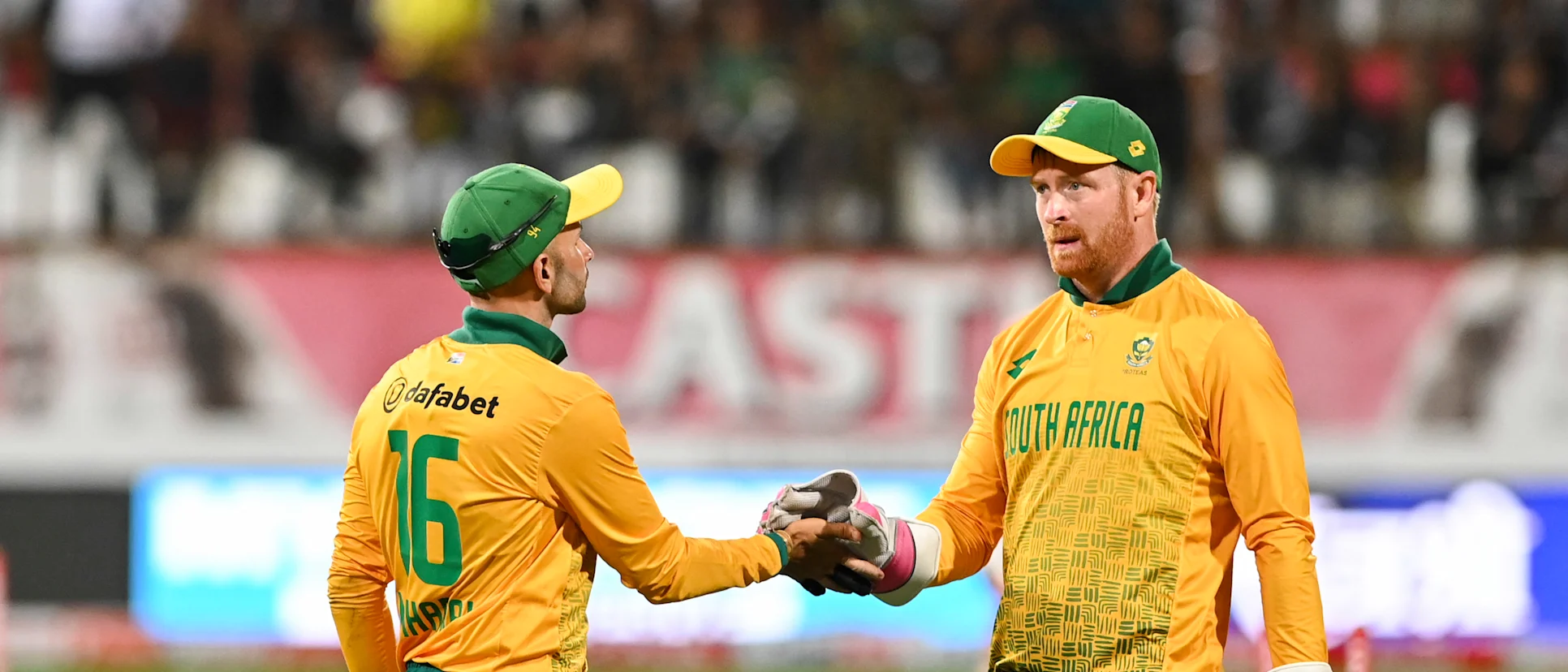 Logo of Keshav Maharaj reacts to Heinrich Klaasen's retirement announcement