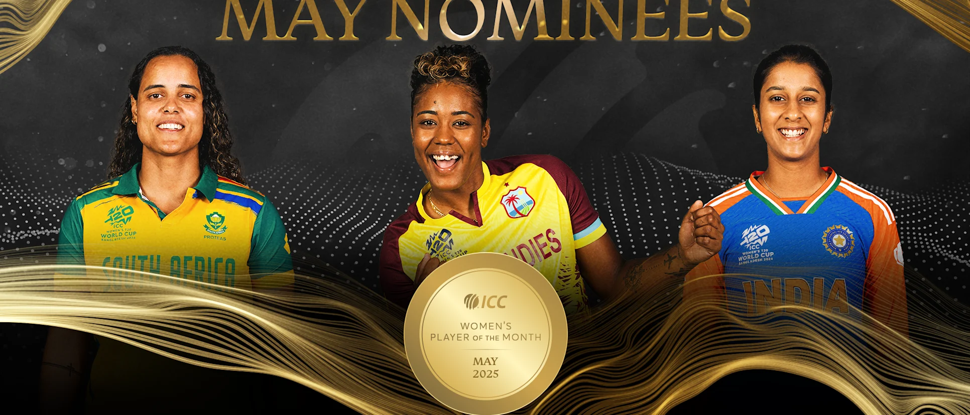 Logo of ICC Women's Player of the Month nominees for May 2025 revealed