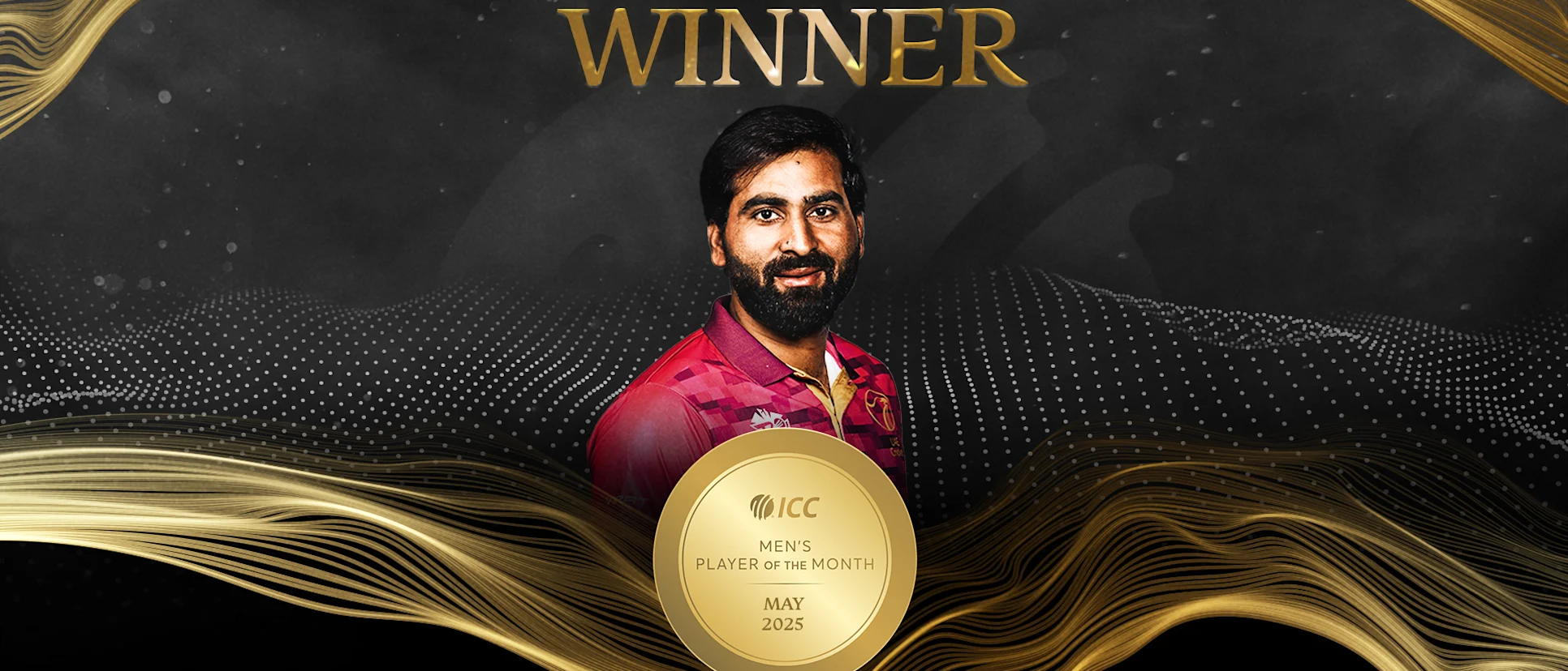 Logo of Muhammad Waseem - ICC Men's Player of the Month for May'25
