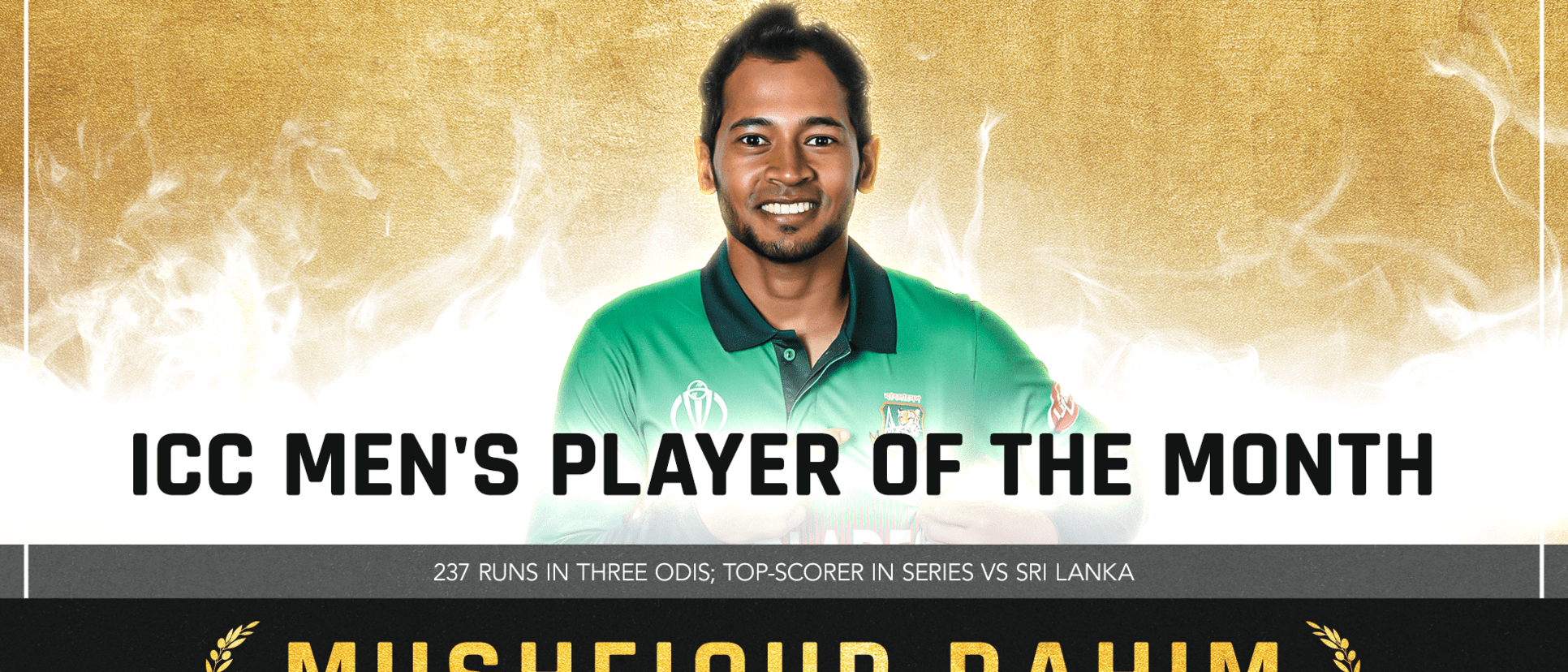 Mushfiqur Rahim scored 237 runs in 3 ODIs against Sri Lanka with the top score of 125