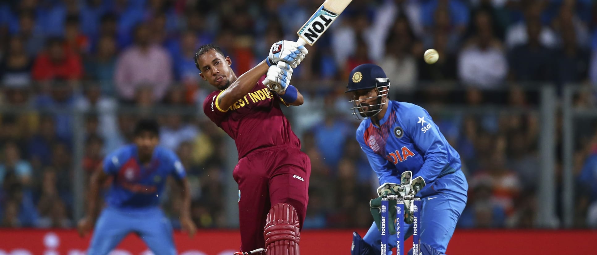 Simmons in action against India at 2016 T20 World Cup