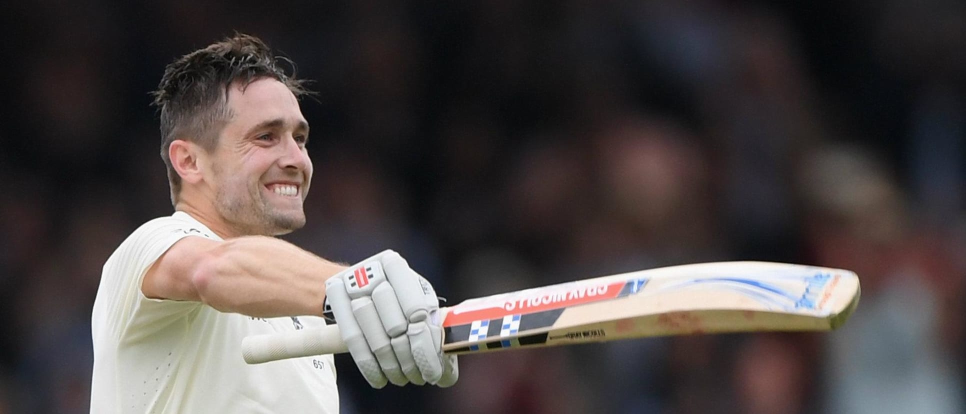 Chris Woakes hit a maiden Test century with an unbeaten 137 against India at Lord's