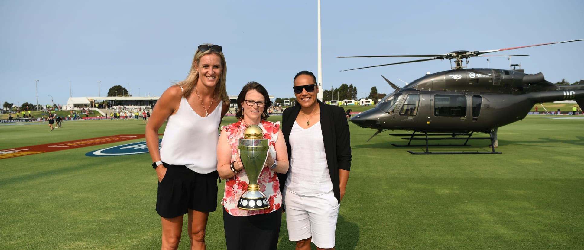 Tauranga’s Bay Oval in New Zealand rolled out the welcome carpet for three of the country’s top sporting heroes on 2 February - Emily Drumm, Leana de Bruin and Honey Hireme-Smiler.