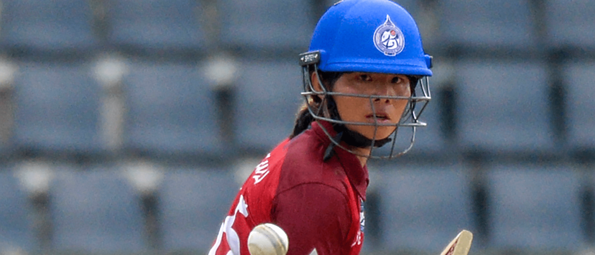 Thailand's Naruemol Chaiwai plays a shot during the women's Asia Cup semi-final cricket match between India and Thailand 1920x1080