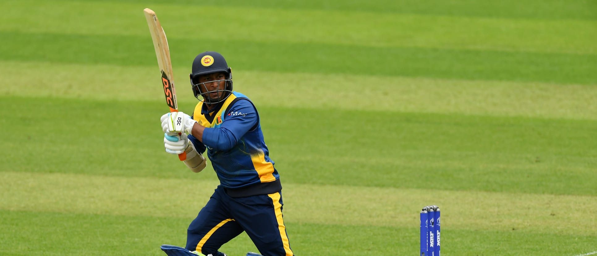 Jeevan Mendis of Sri Lanka bats during the ICC Cricket World Cup 2019 Warm Up match between Sri Lanka and South Africa at Cardiff Wales Stadium on May 24, 2019 in Cardiff, Wales.
