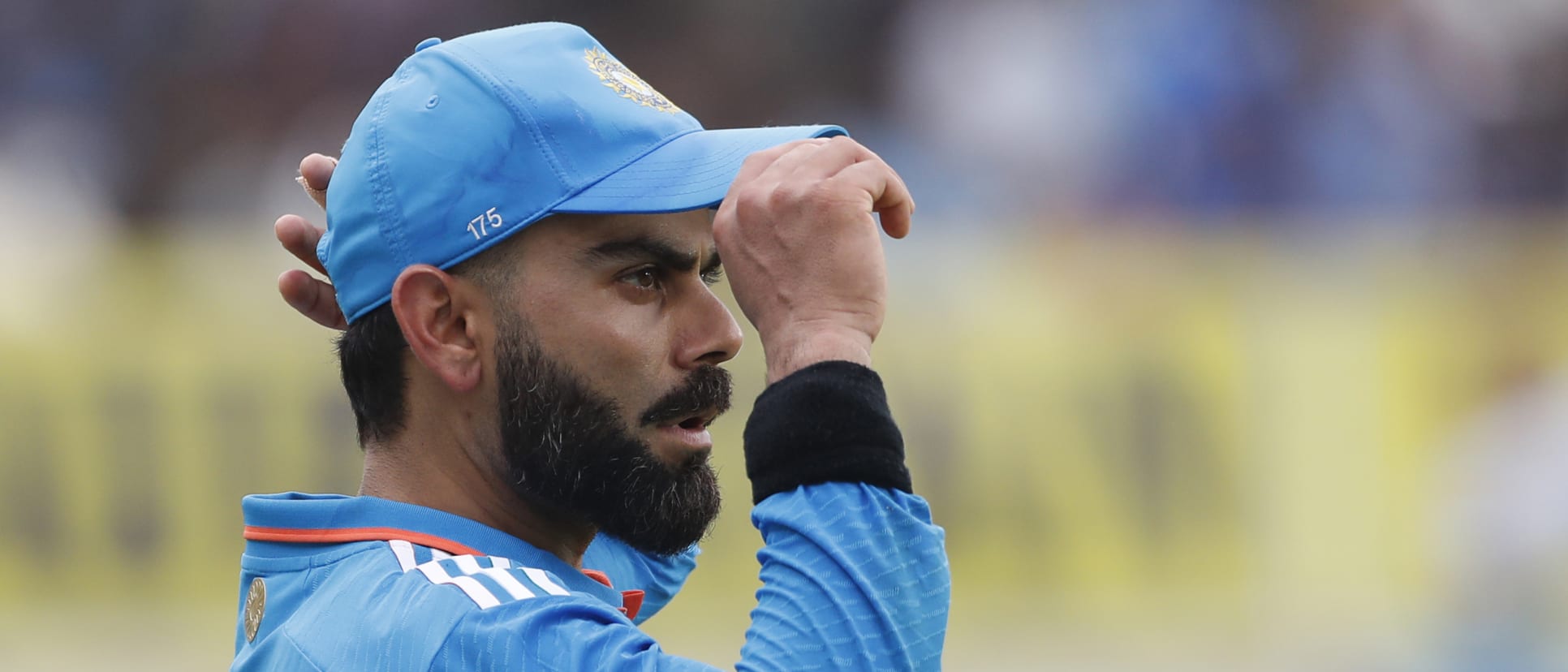 Virat Kohli of India seen during game three of the One Day International series between India and Australia at Saurashtra Cricket Association Stadium on September 27, 2023 in Rajkot, India.