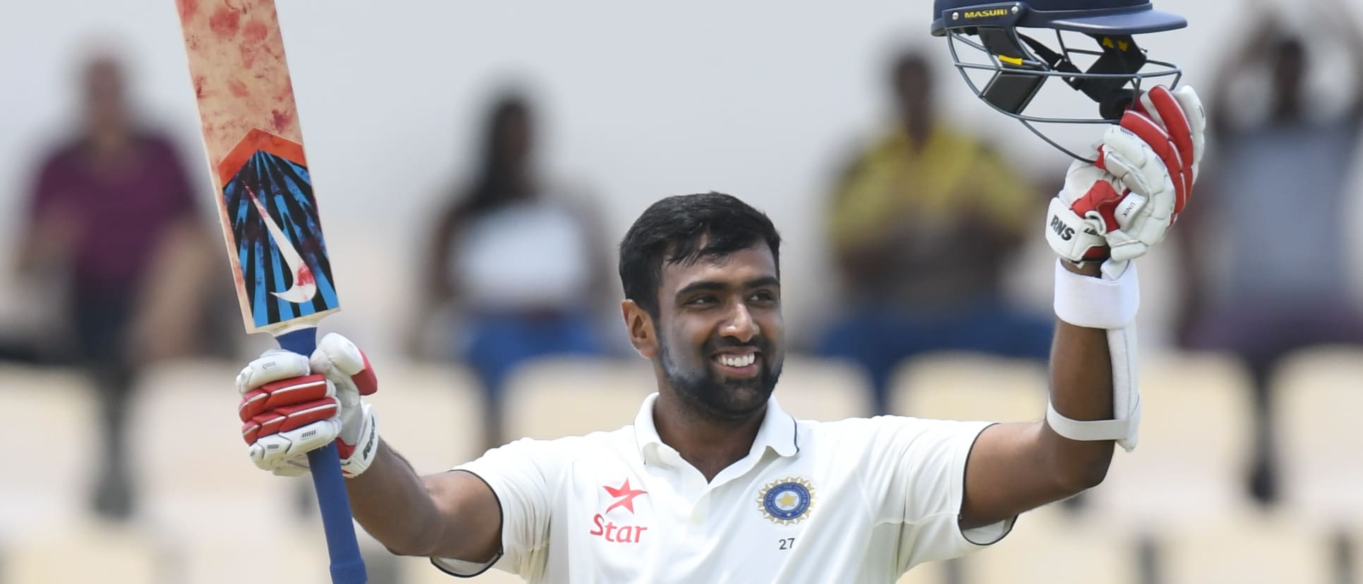 Ashwin has the sixth highest batting average in Tests (29.14) among all-rounders with a minimum of 300 wickets