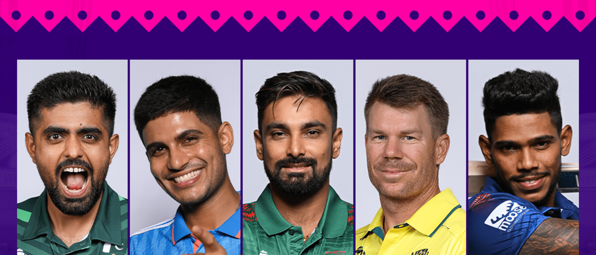 The top five run scorers from each side since the 2019 World Cup