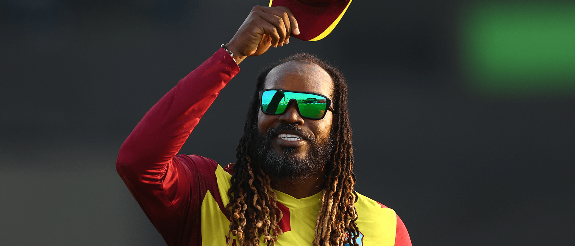 Gayle tips his hat