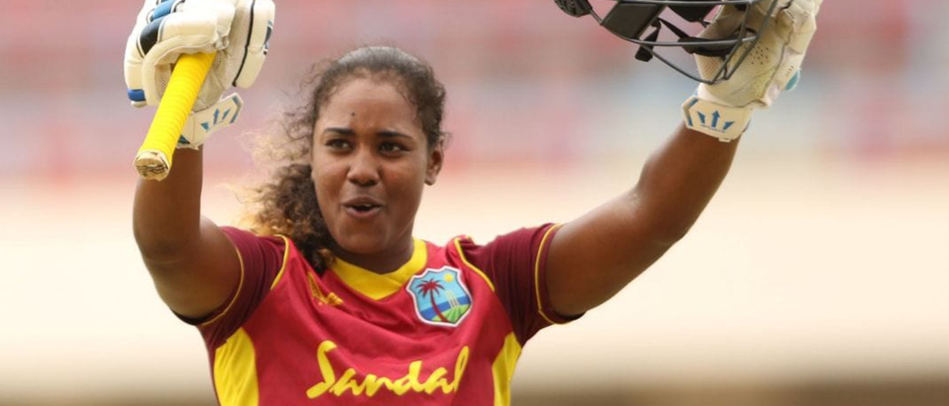 Matthews celebrates her second ODI century