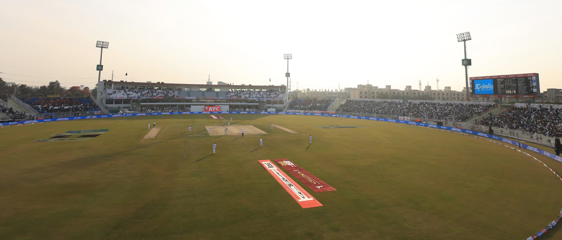 A general view during the First Test Match between Pakistan and England at Rawalpindi Cricket Stadium on December 02, 2022 in Rawalpindi, Pakistan.