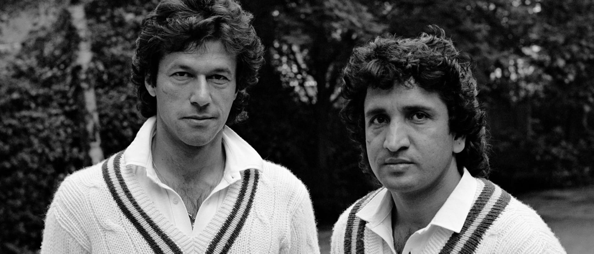 Pakistan greats Imran-Khan (left) and Abdul Qadir (right)