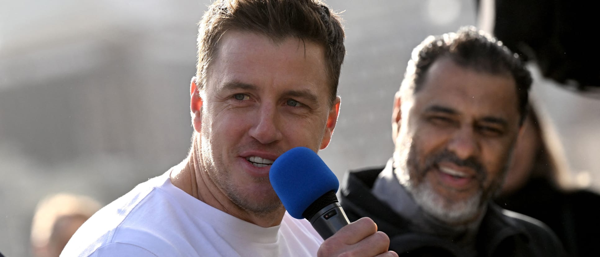 Morne Morkel speaking in Melbourne