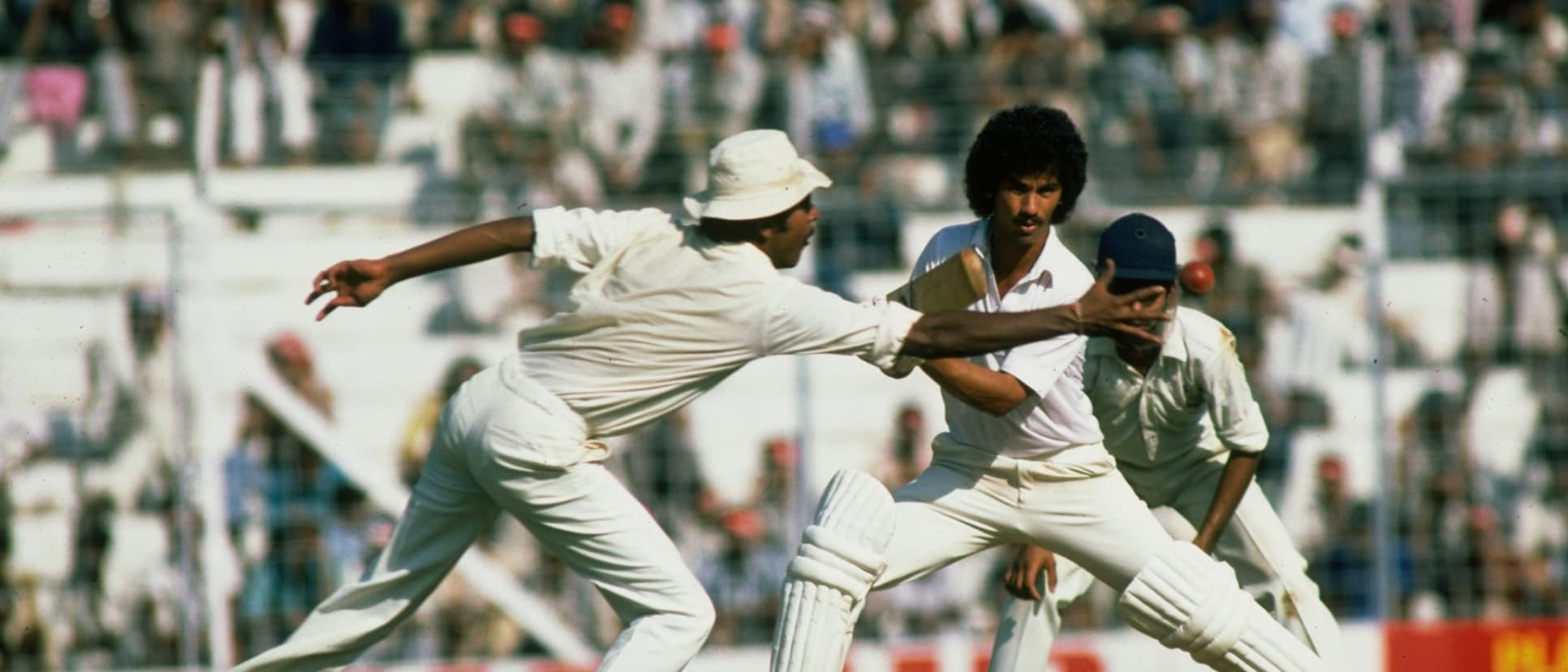 West Indies batter Larry Gomes at Eden Gardens against India // Getty Images