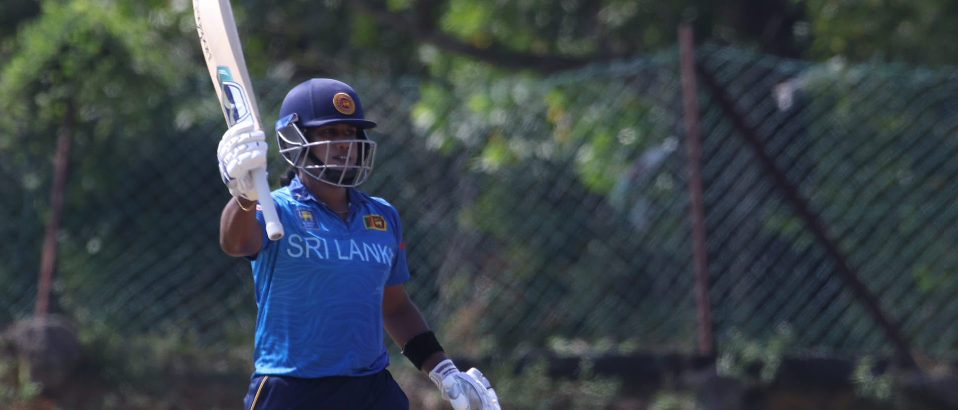 Chamari Athpaththu of Sri Lanka celebrates her half century during the CWG Qualifier 2022