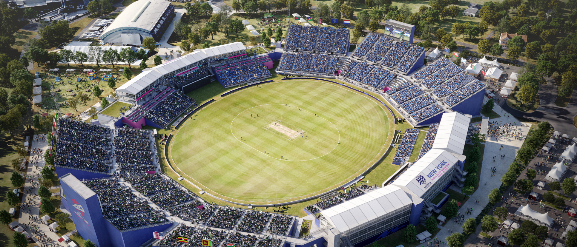 An envisioned glimpse of a completed Nassau County International Cricket Stadium 