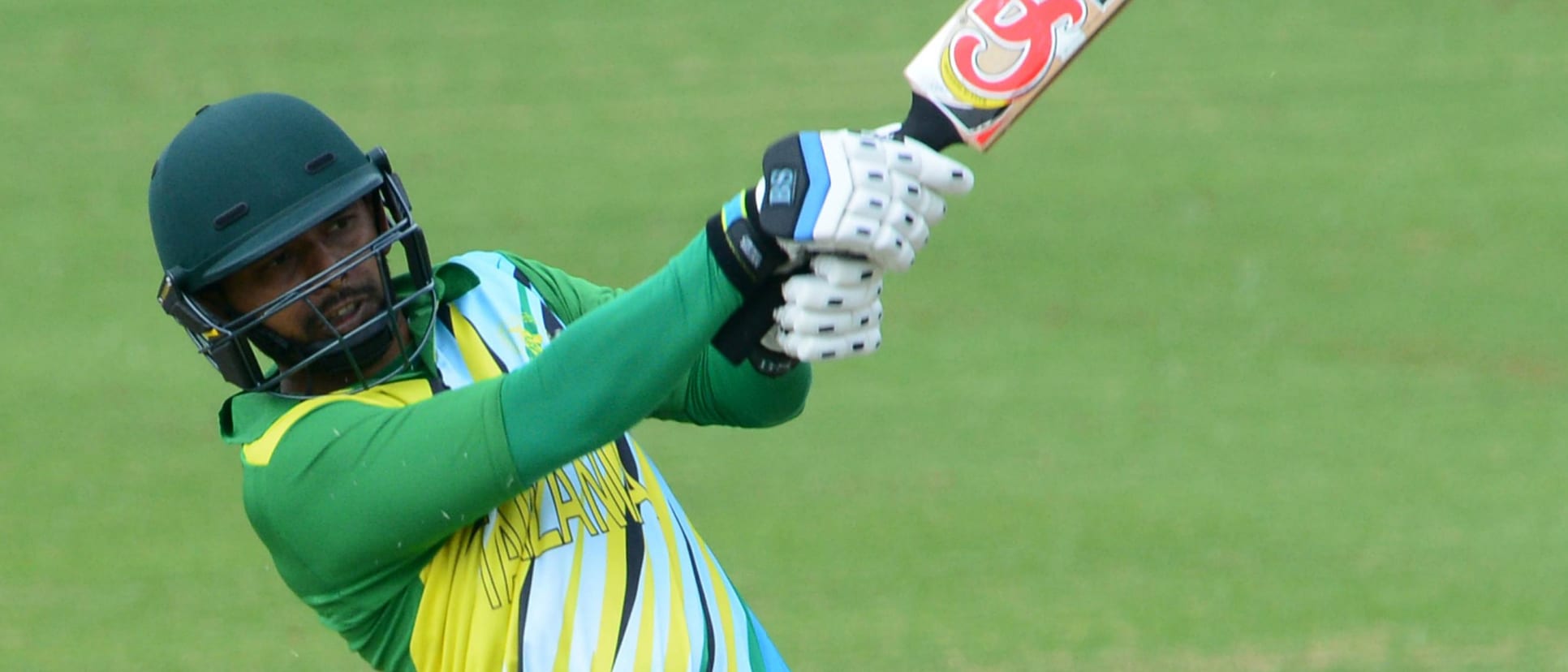 Abhik Patwa batting for Tanzania against Nigeria