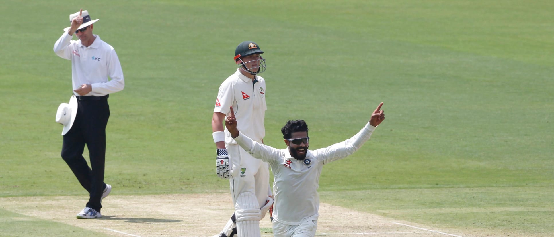 Ravindra Jadeja took the wicket of Steven Smith as soon as he was introduced into the game