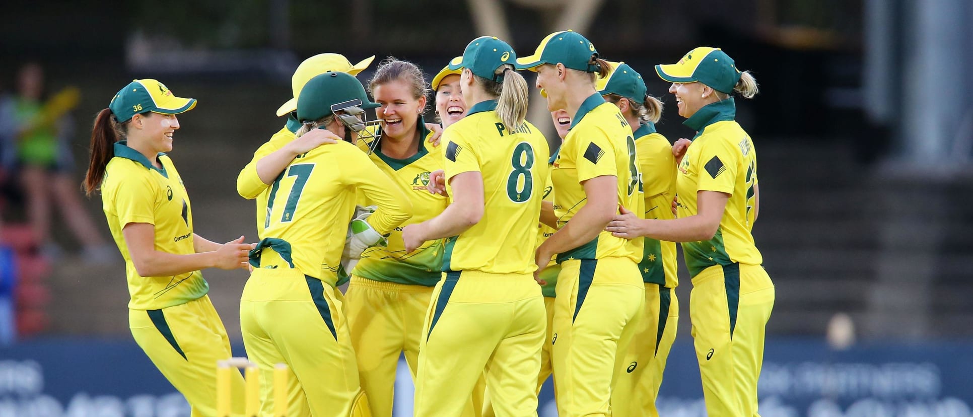 Australia women celebrate