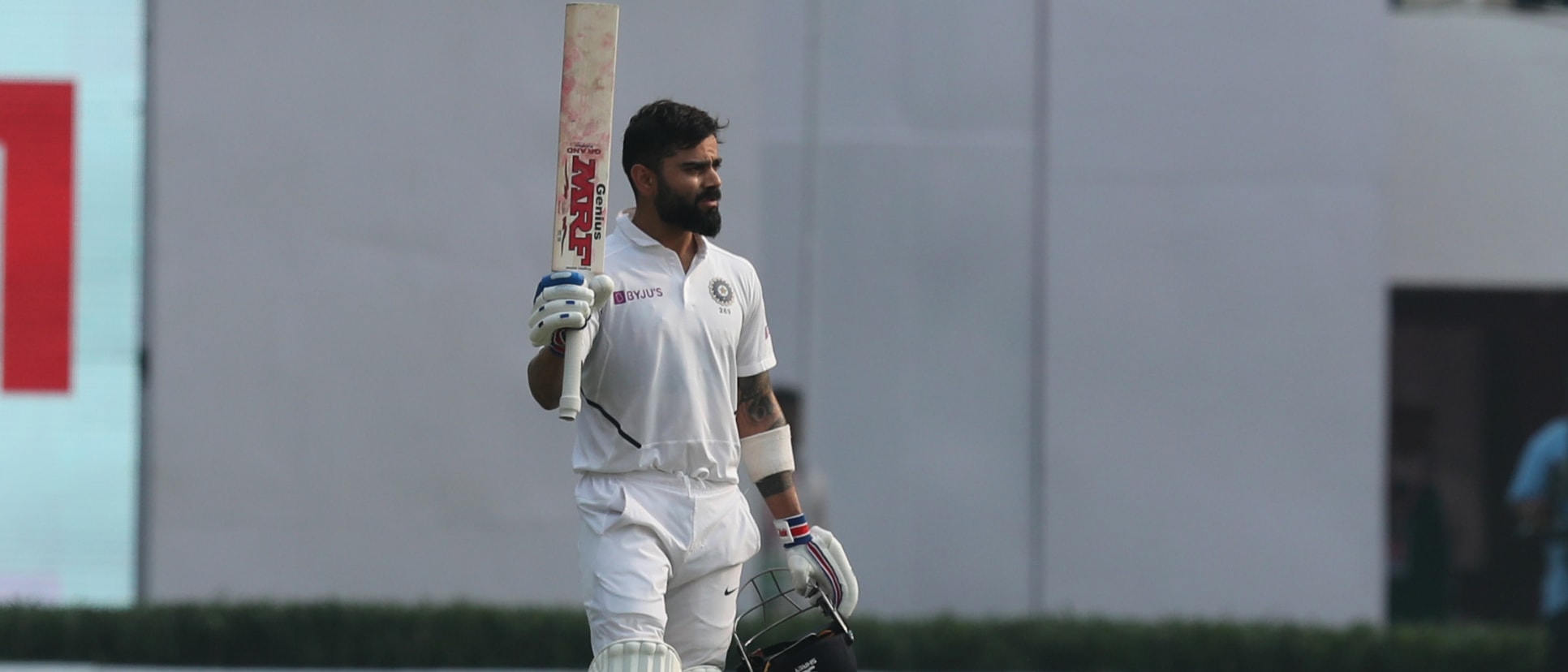 Virat Kohli scored a century in his first day-night Test.