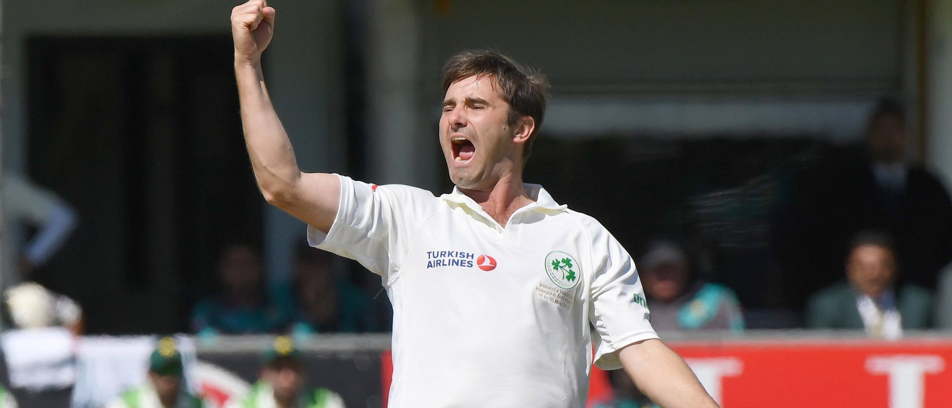 Tim Murtagh claims his first Test wicket