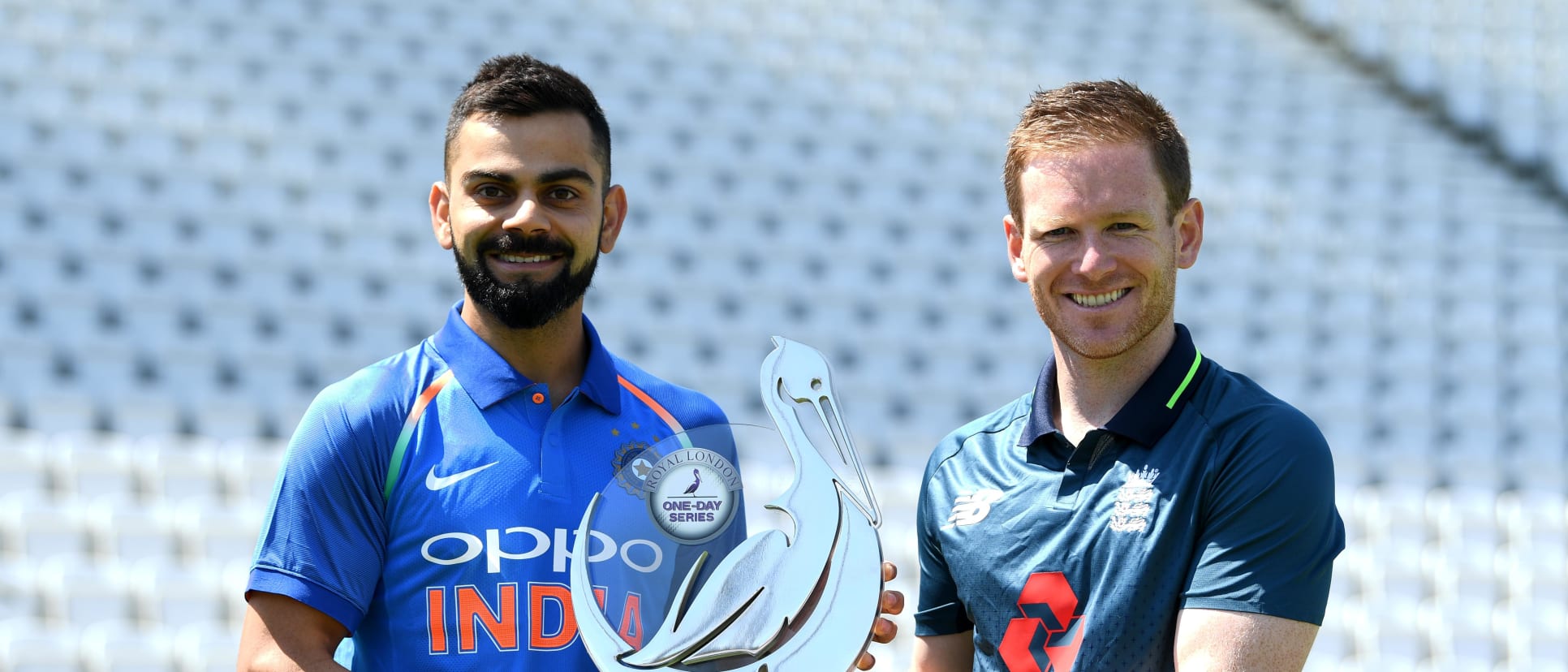 Virat Kohli and Eoin Morgan